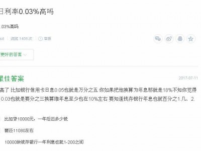 (日利率0.04%是多少)日利率0.05%、0.03%是多少的利息?