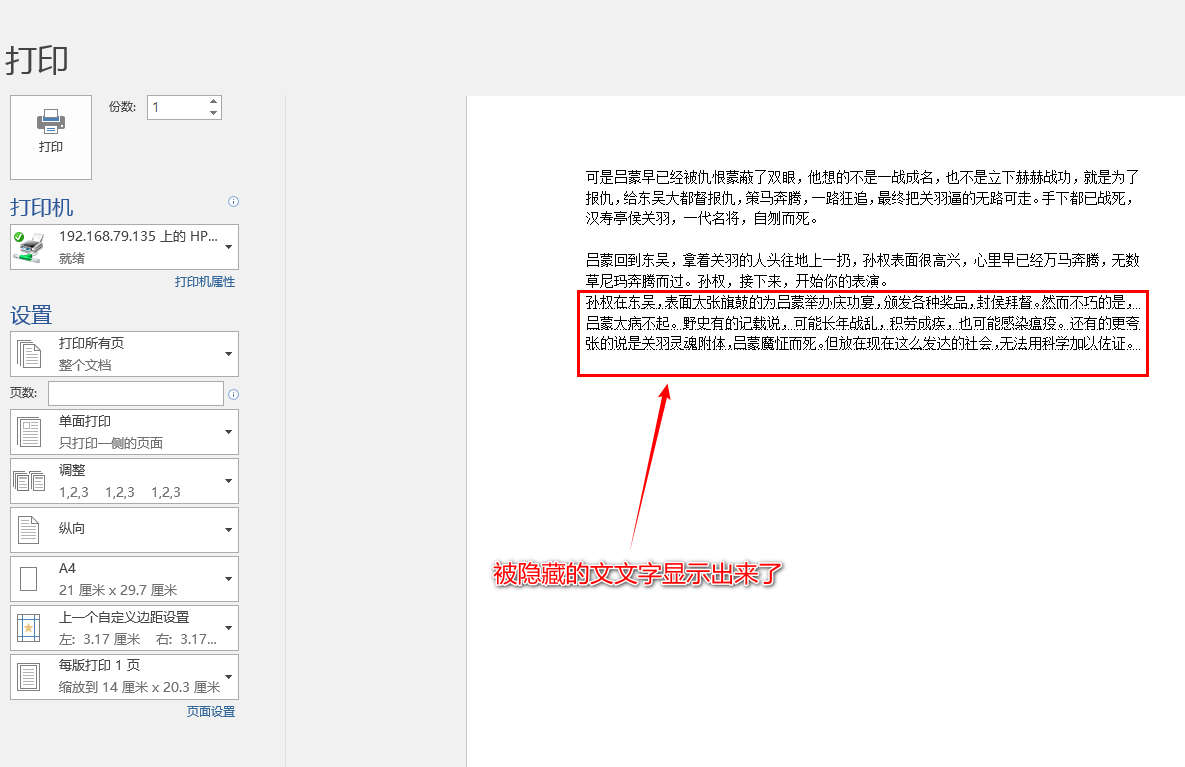 (wps打印设置在哪里)在Word或WPS中设置文字显示但不打印  第13张