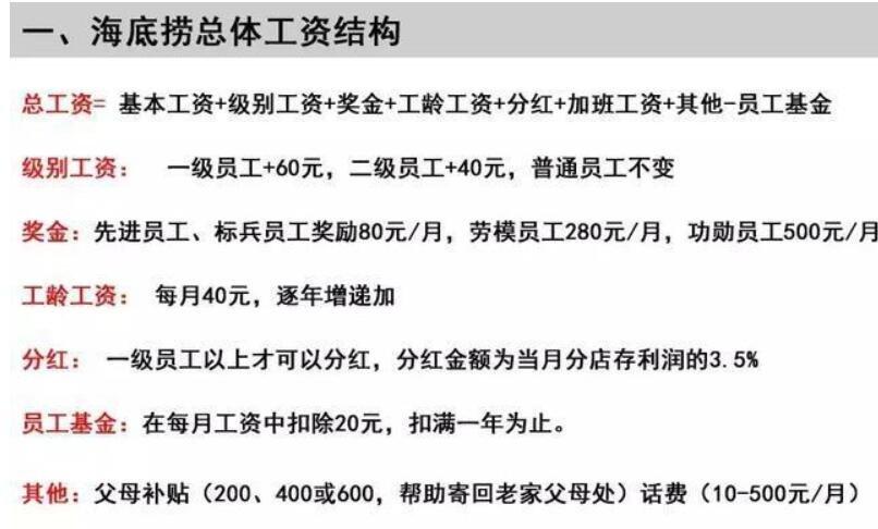 海底捞福利待遇怎么样,海底捞火锅员工福利待遇怎么样  第1张