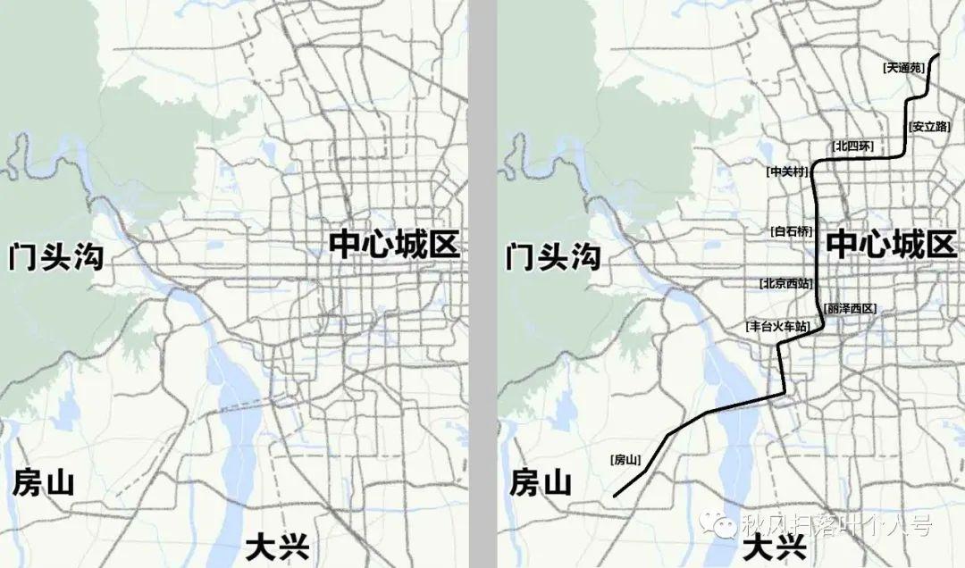 十三号地铁站线路图 「轨道交通6」地铁三期规划解读和线路图、R6线、房山有轨电车  第3张