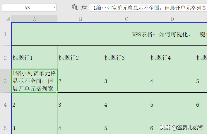 (wps表格如何设置列宽和行高)WPS表格:如何可视化,一键调整所有行高列宽? 第6张 (wps表格如何设置列宽和行高)WPS表格:如何可视化,一键调整所有行高列宽? 第6张