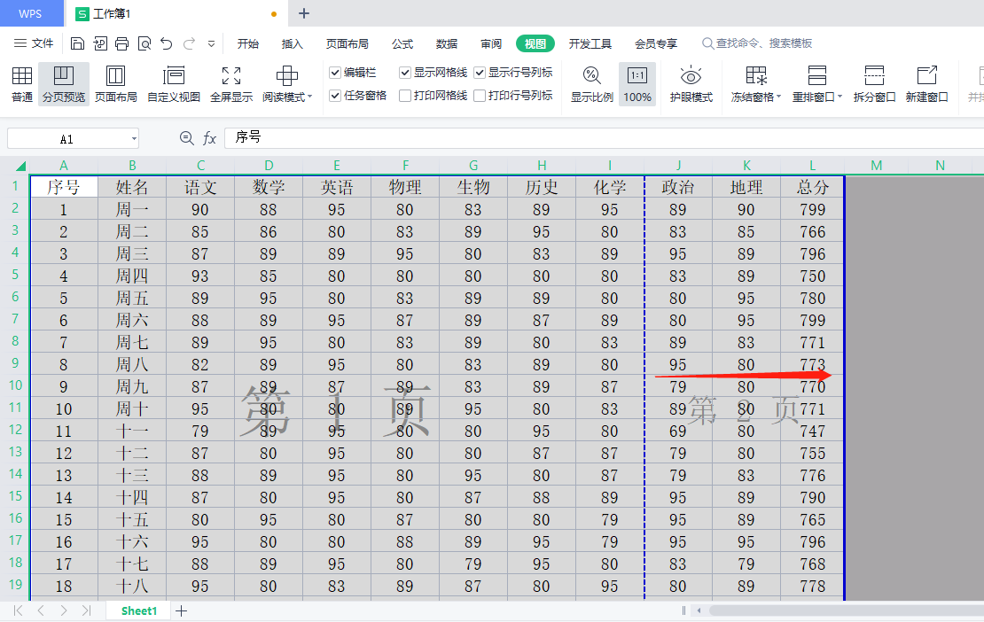 (wps表格不在一页上怎样调在一页)遇到需要打印的表格没有显示在一页上怎么办?  第4张