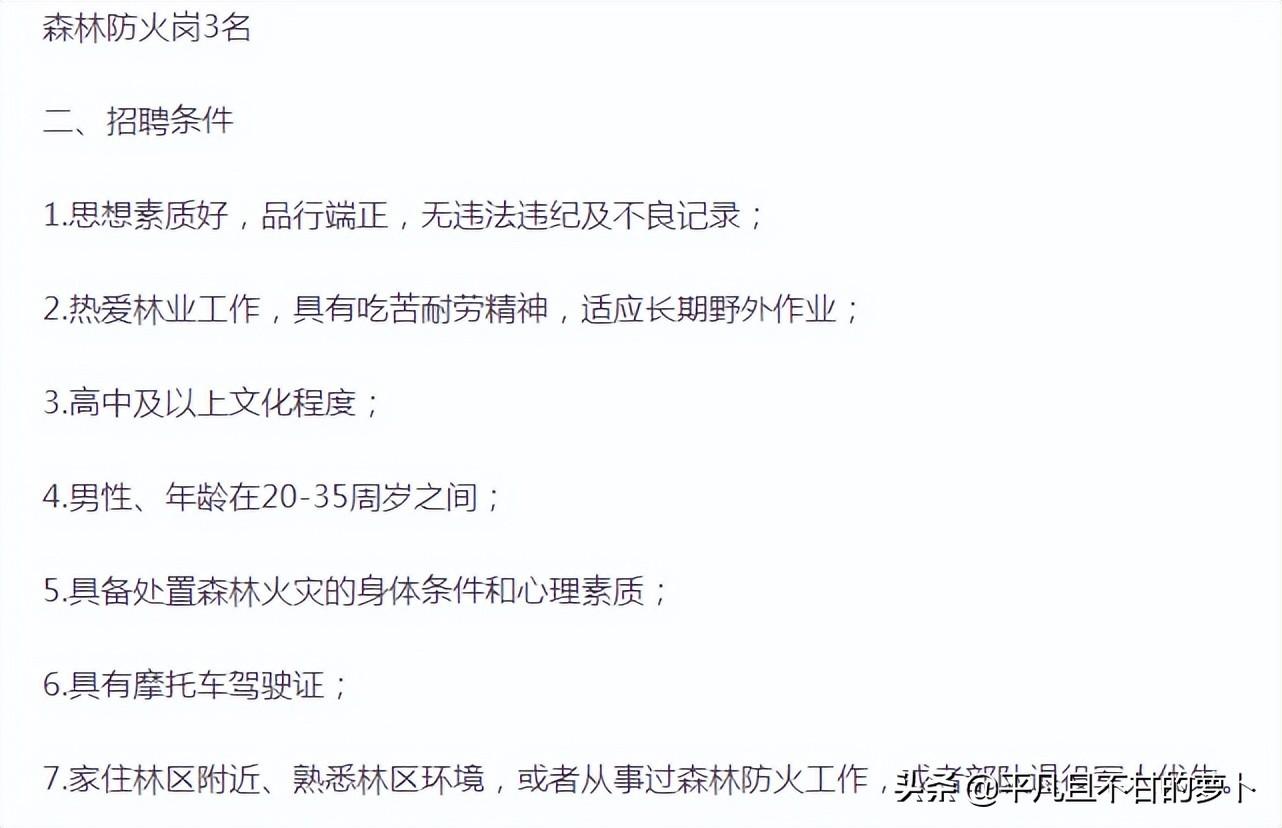 (护林员一个月工资多少钱?)临时工护林员岗位面试心得体会  第1张