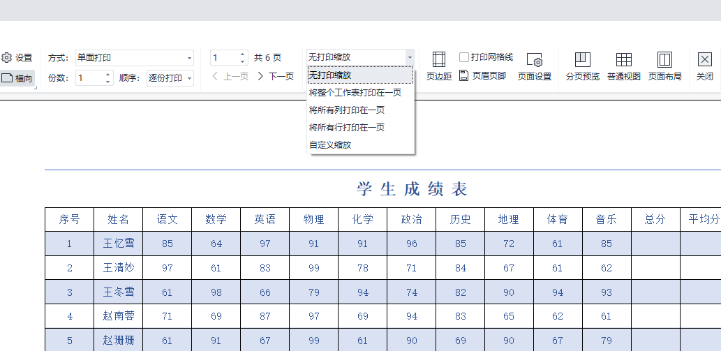 (wps打印设置)Excel表格打印技巧，居中打印、缩放打印、打印表头、设置页码  第5张