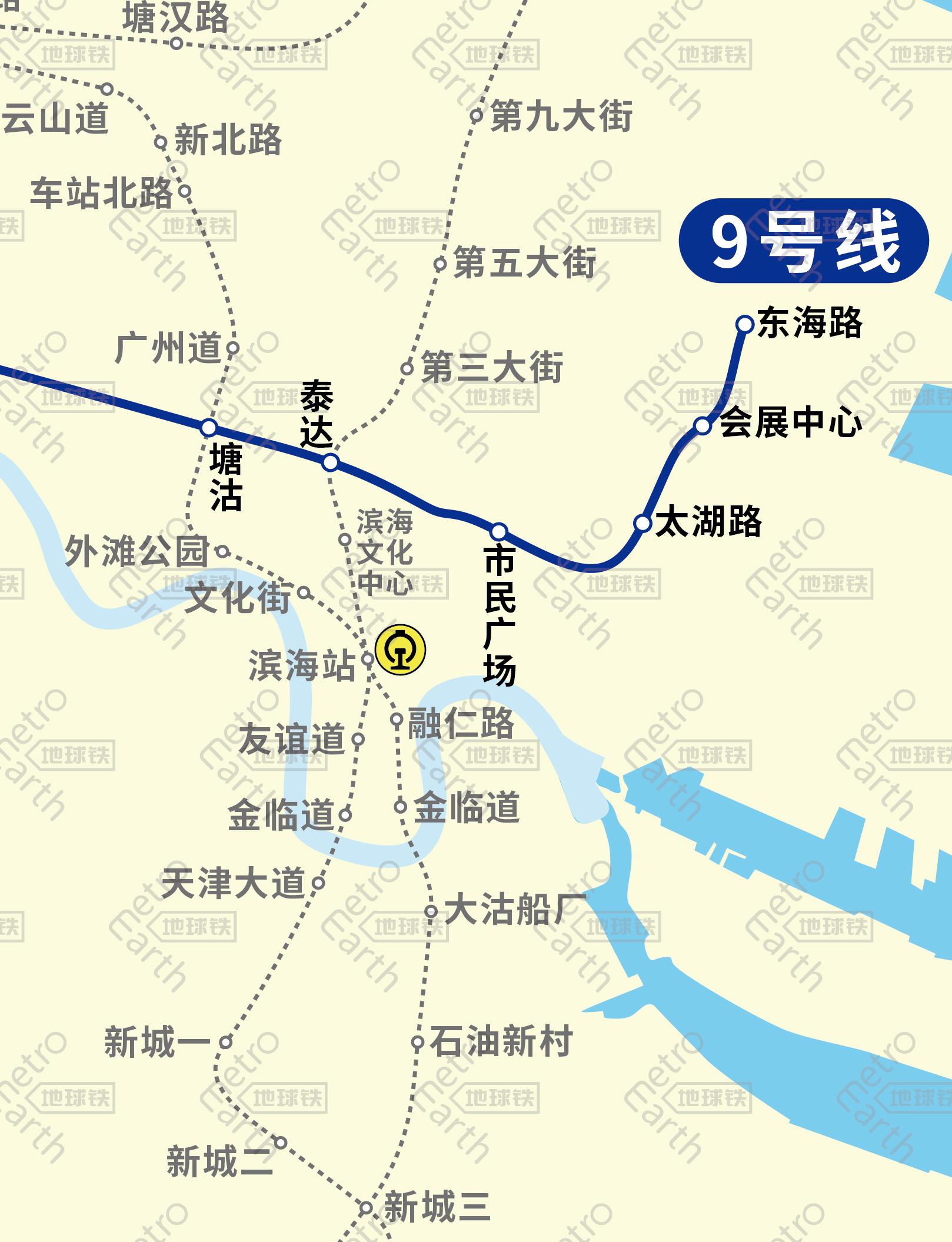 天津地铁线路图高清 天津城市轨道交通运营(在建)线路图1:1，天津地铁全图超高清  第4张