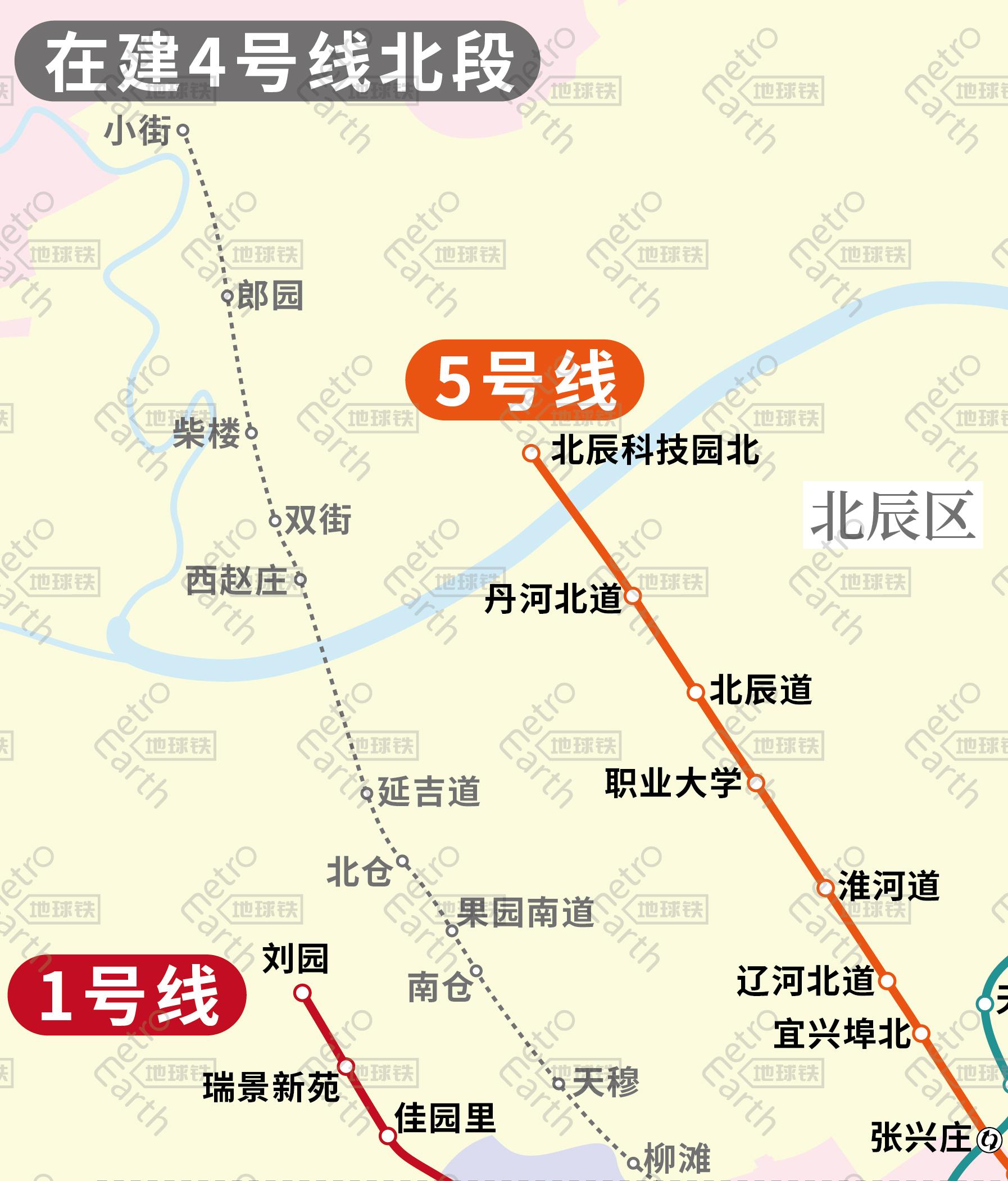 天津地铁线路图高清 天津城市轨道交通运营(在建)线路图1:1，天津地铁全图超高清  第5张