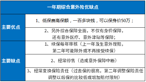 (一年期综合意外险)盘点热门一年期综合意外险，哪一款性价比最高?  第2张