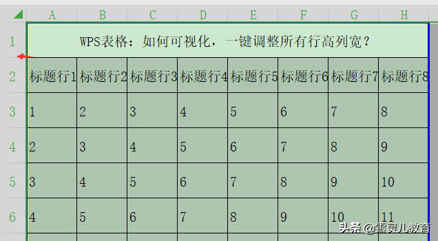 (wps表格如何设置列宽和行高)WPS表格:如何可视化,一键调整所有行高列宽? 第4张 (wps表格如何设置列宽和行高)WPS表格:如何可视化,一键调整所有行高列宽? 第4张