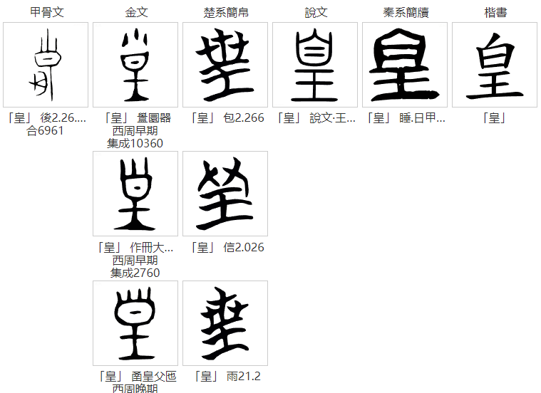 说文解字:“皇、帝、王、君、主、霸”的区别（皇帝的皇）  第3张